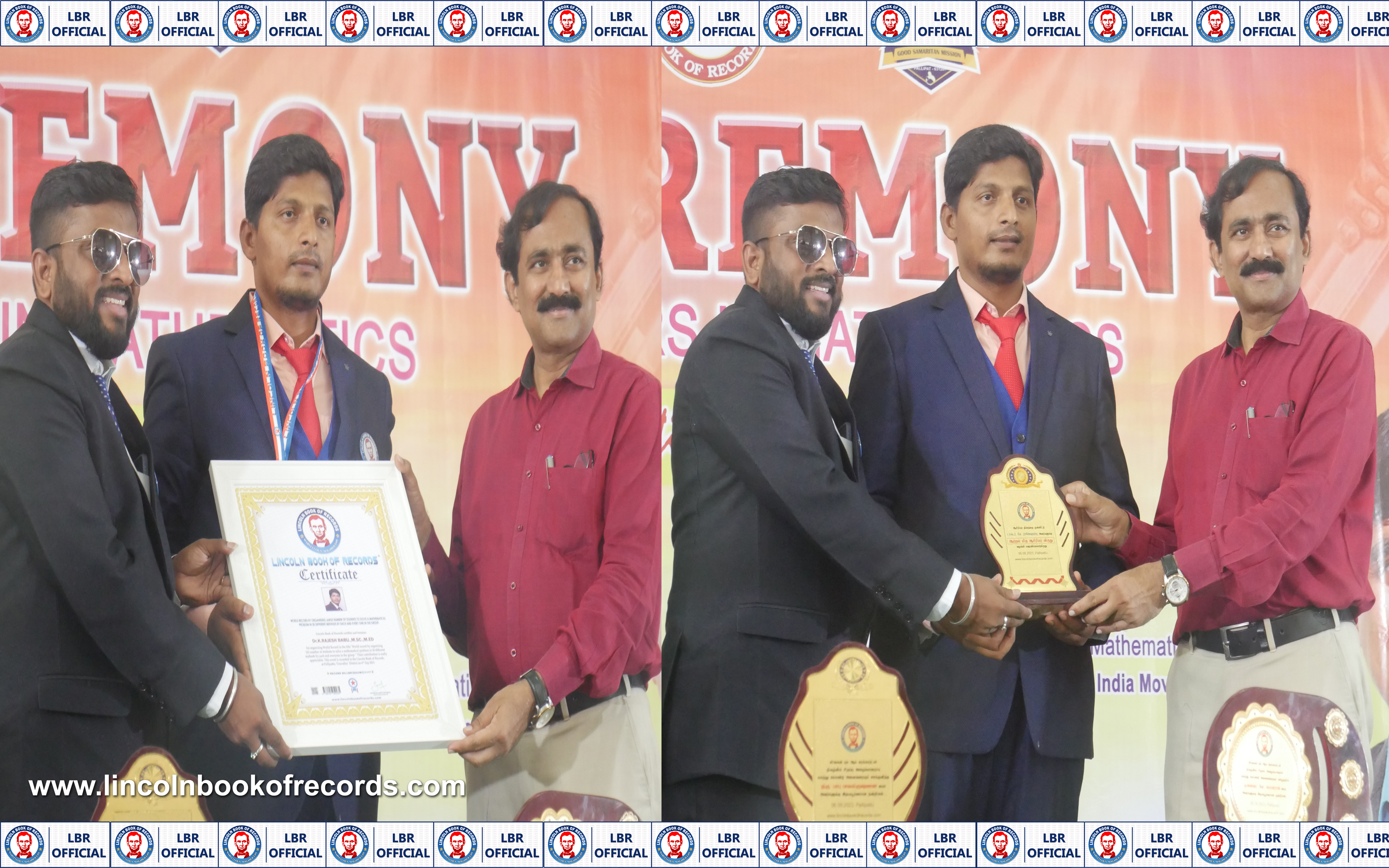 World record by organising large number of students to solve a mathematical  problem in 50 different methods by each and every one in the group.